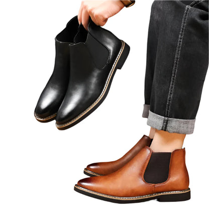 Men Leather Chelsea Boots | Ankle Boots | Pointed Toe Boots