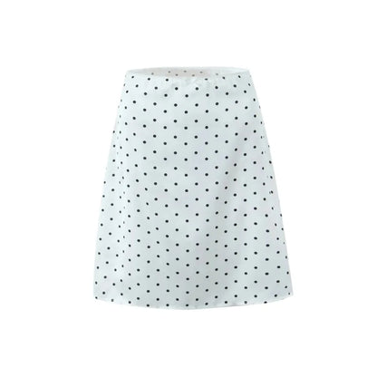 Women Polka Dot Print Top | Two-piece Set | Halter Neck Vest Top | Low Waist Skirt