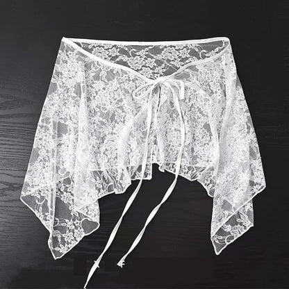 Women Lace Embroidered Cover Up | Lace Skirt | Hip Scarf