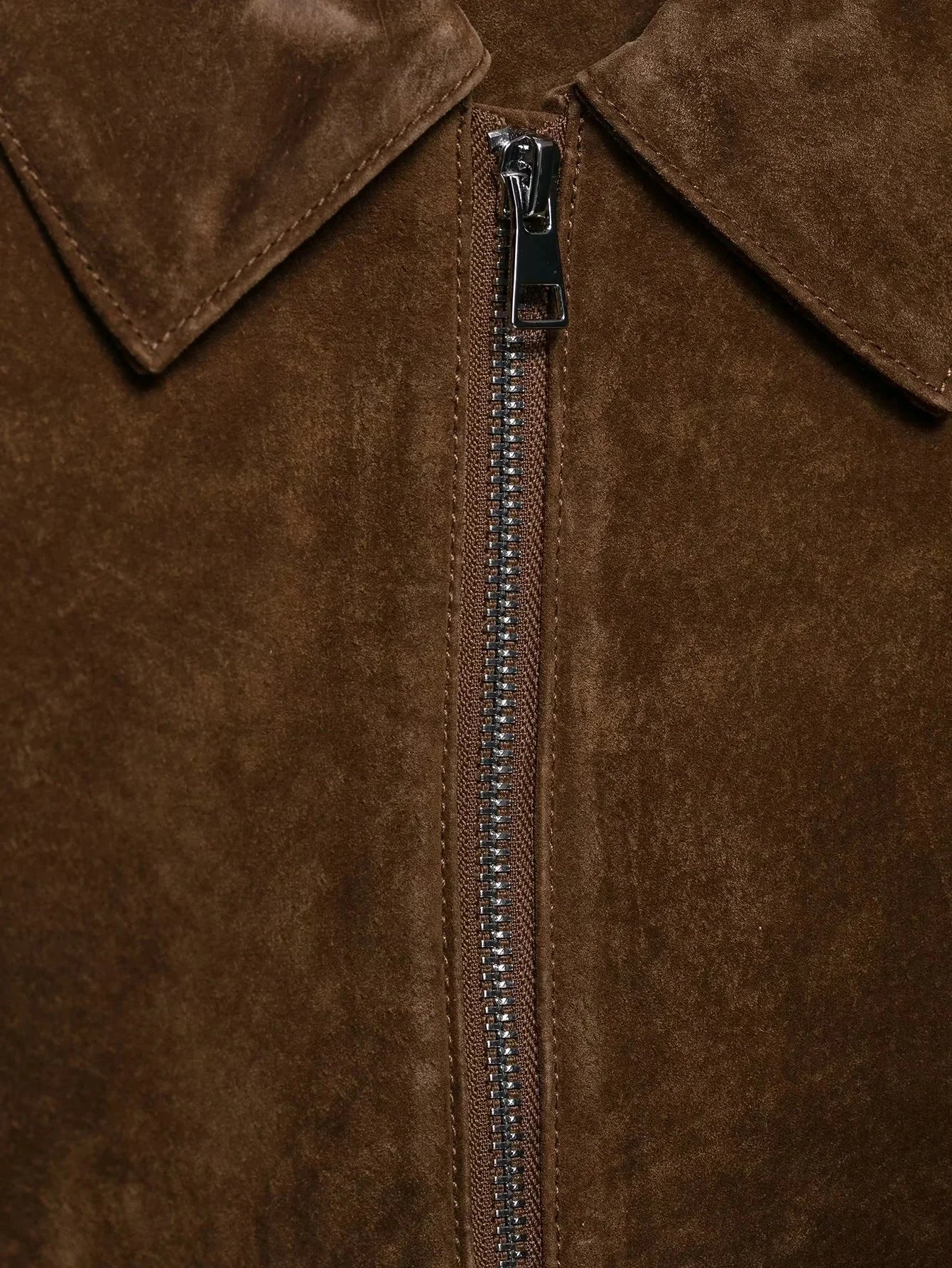 Women Short Suede Jacket | Long Sleeve | Fall | Casual Vintage Jacket