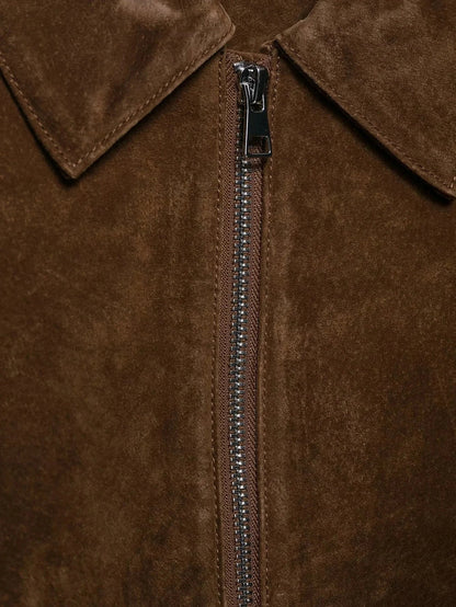 Women Short Suede Jacket | Long Sleeve | Fall | Casual Vintage Jacket