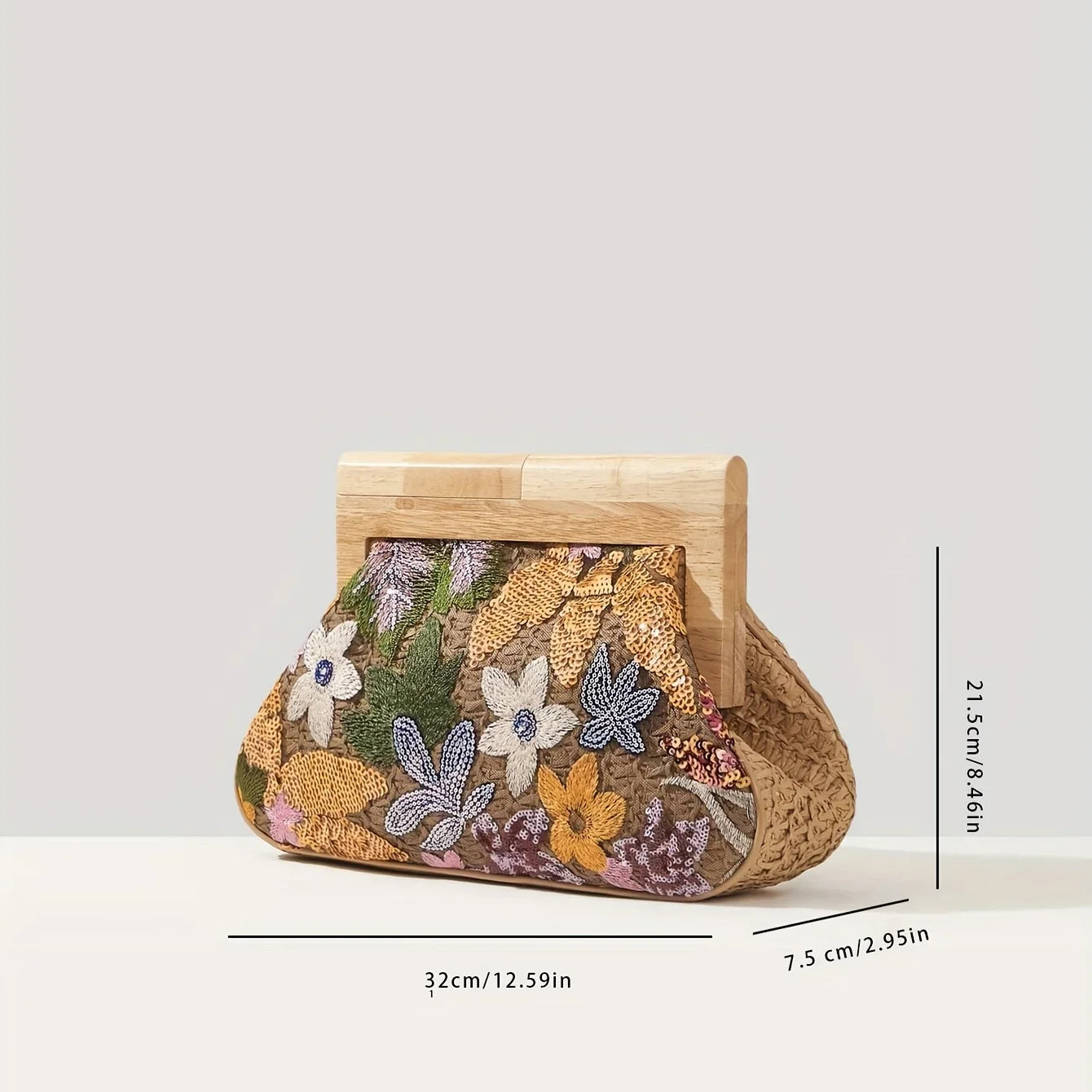 Women Flower Sequins Clutch Bag | Evening Bag | Party Bag