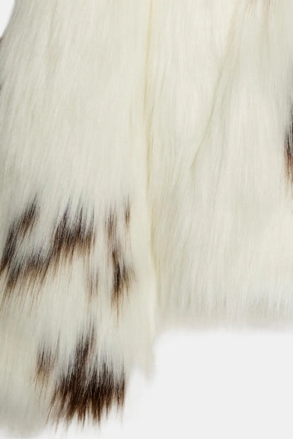 Women Animal Print Plush Coat | Loose | Warm | Thick Fur Jacket