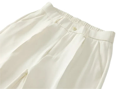 Men’s Classic Soft Pants | Straight Loose Drape Trousers | Breathable Material