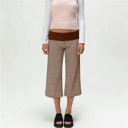 Women Gaucho Pants | Low Rise | Cropped | Wide Leg Capri Pants | Summer