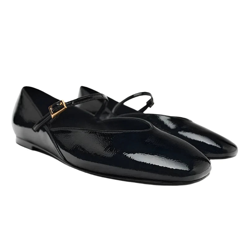 Women Ballet Shoes | Casual Round Toe Flats | Patent Leather | Ballerina Flats