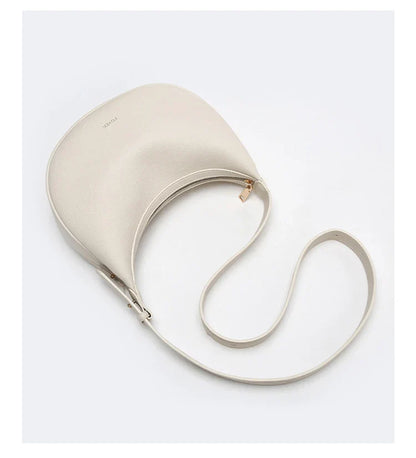Women Shoulder Bag | Leather Crescent Underarm Bag | Minimalist Crossbody Bag
