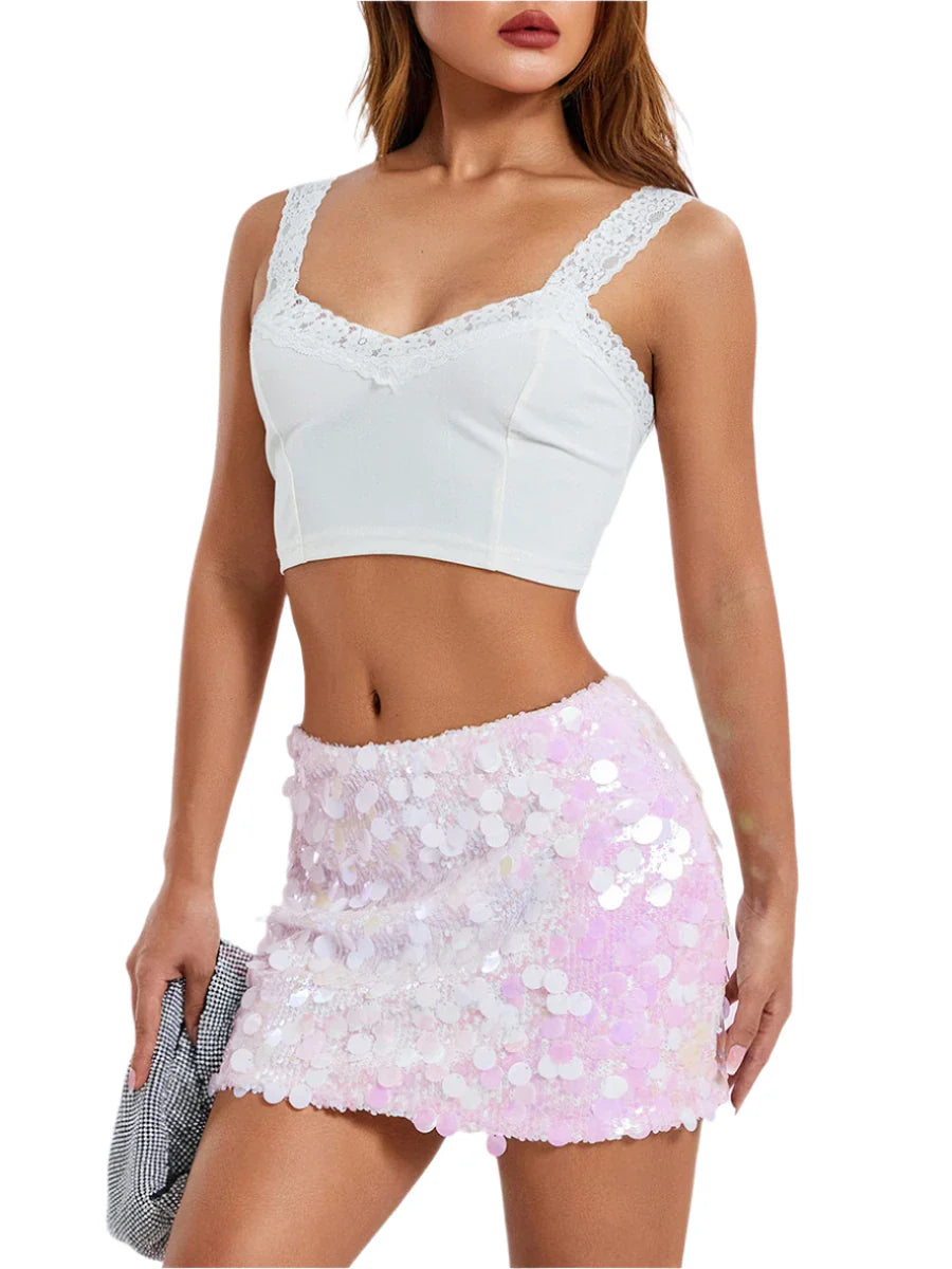 Women Sequin Skirt | Mini Skirt