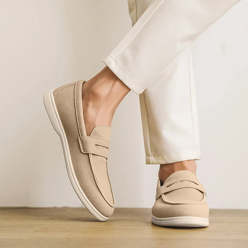 Men Summer Suede Loafers | Breathable Flats | Driving Shoes