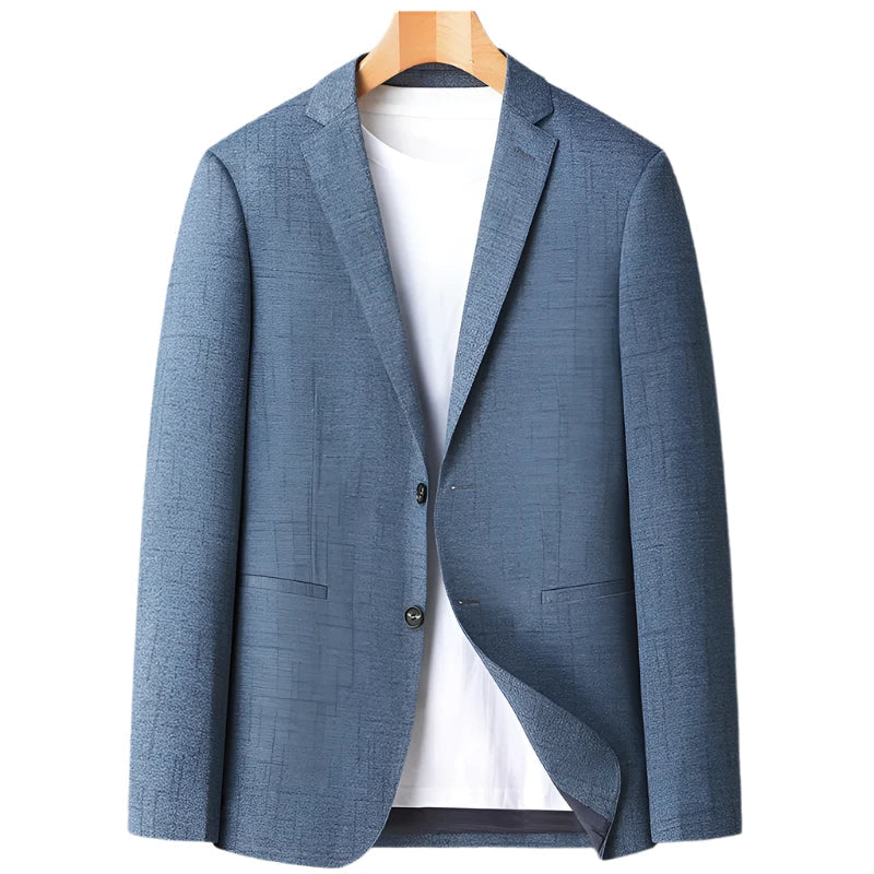 Men Casual Business Suit Blazer | Office Outwear Light Blue