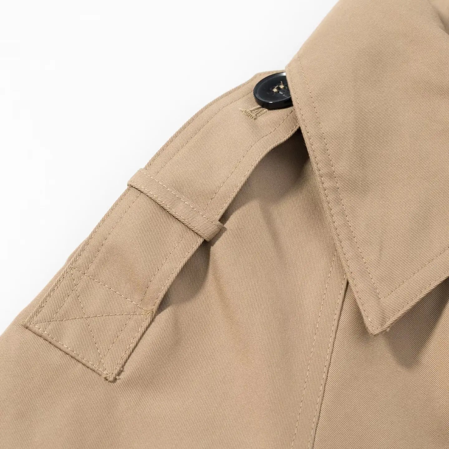Women Cropped Trench Coat | Long Sleeve | Casual Classic