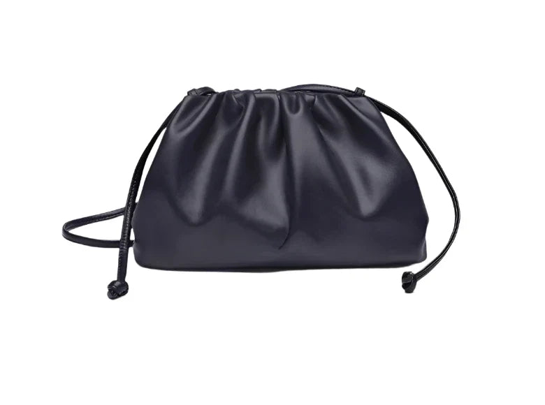 Women Leather Pouch | Shoulder Bag | Crossbody Bag medium navy blue
