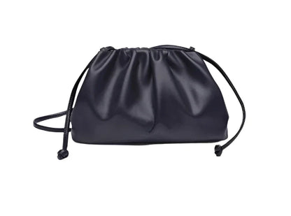 Women Leather Pouch | Shoulder Bag | Crossbody Bag medium navy blue