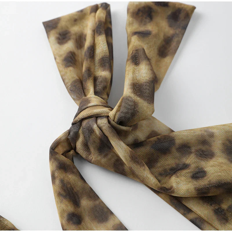 Women Leopard Print Two Piece | Cheetah Print Skirt | Cheetah Print Top