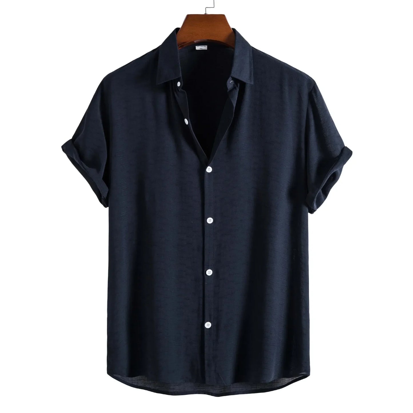 Men's Classic Plain Button Down Dark blue