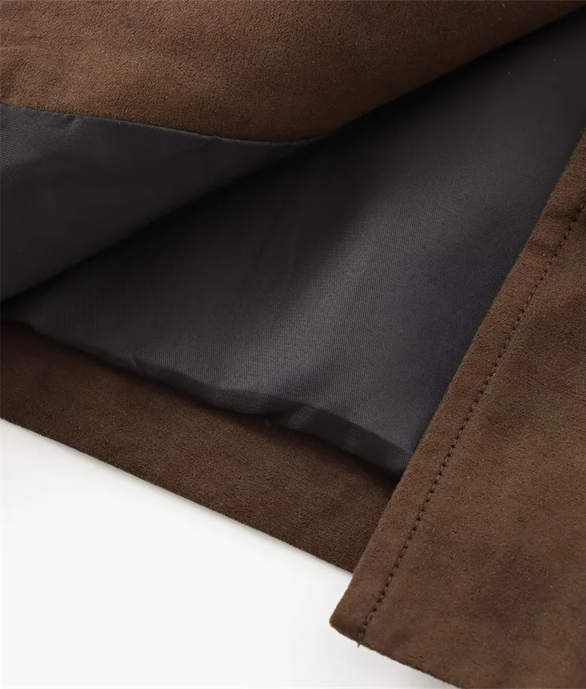 Women Short Suede Jacket | Slim Fit | Autumn Jacket