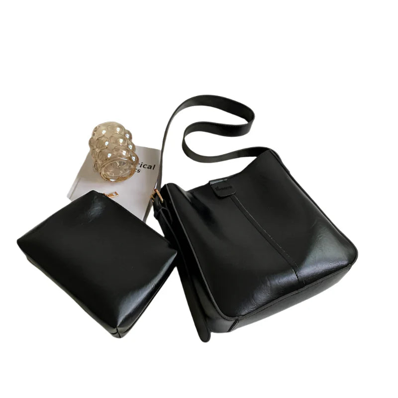 Women Retro Shoulder Tote Bag | Leather Crossbody Bag | Large Capacity