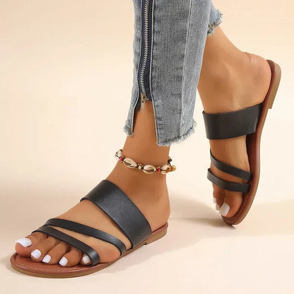 Lilac | Women's Flat Cushioned Sandals