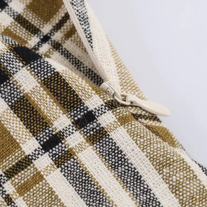 Women Vintage Asymmetric Plaid Skirt | Long Skirt | Spring | A-Line | High Waist