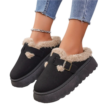Women Plush Winter Platform Slippers | Women Snow Boots