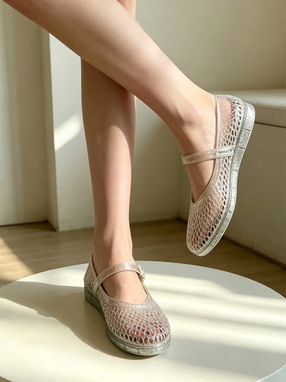Women Mary Jane Jelly Sandals | Hollow | Breathable Jelly Shoes | Summer | Beach Shoes