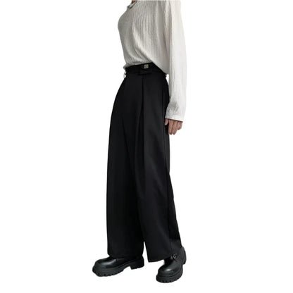 Unisex Black Suit Pants | Loose Oversized Wide Leg Dress Pants | Formal Trousers