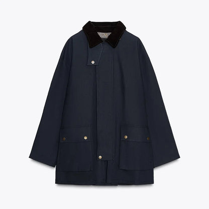 Women Removable Hooded Coat | Loose | Long Jacket | Casual Waterproof Trench Coat | Cape Jacket