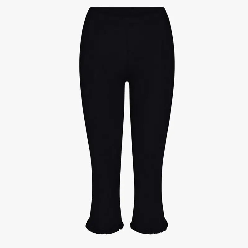 Women Vintage Capri Pants | Y2K | High Waist Trousers | Ruffled Hem