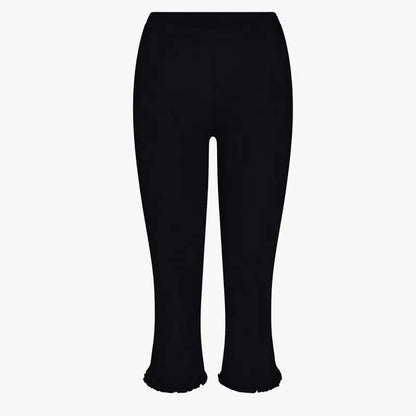 Women Vintage Capri Pants | Y2K | High Waist Trousers | Ruffled Hem