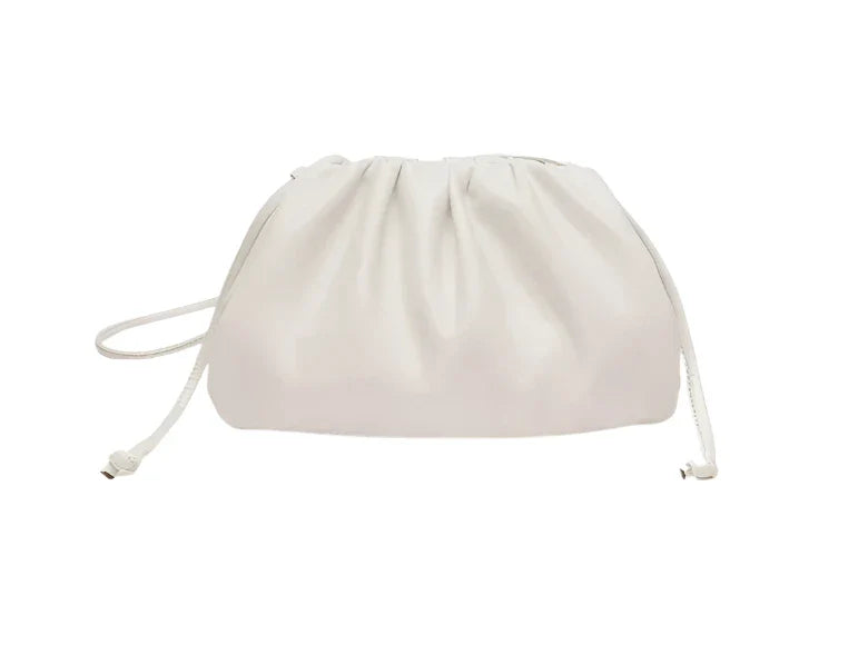 Women Leather Pouch | Shoulder Bag | Crossbody Bag medium Beige