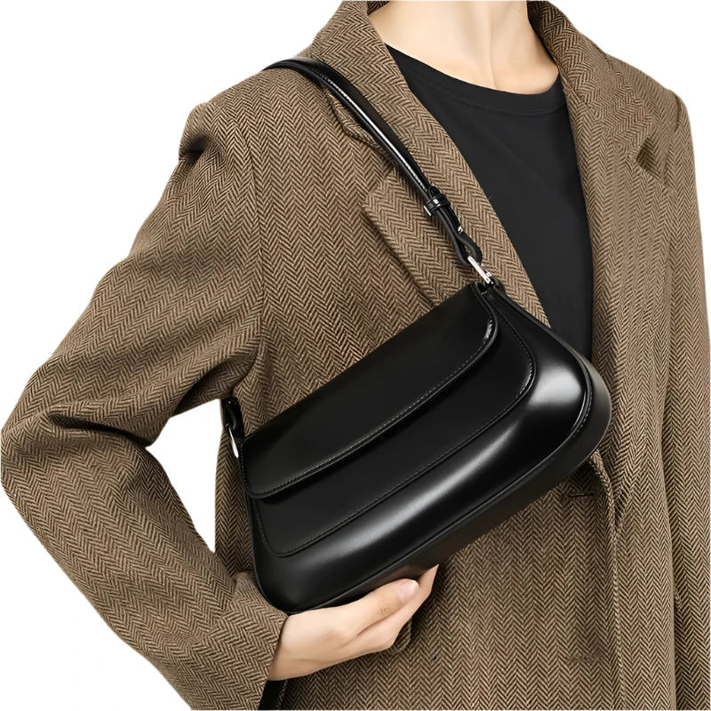 Women Vintage Underarm Genuine Leather Bag