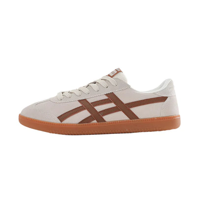 Men Breathable Retro Suede German Training Shoes | Casual Sneakers | Casual Shoes White Brown