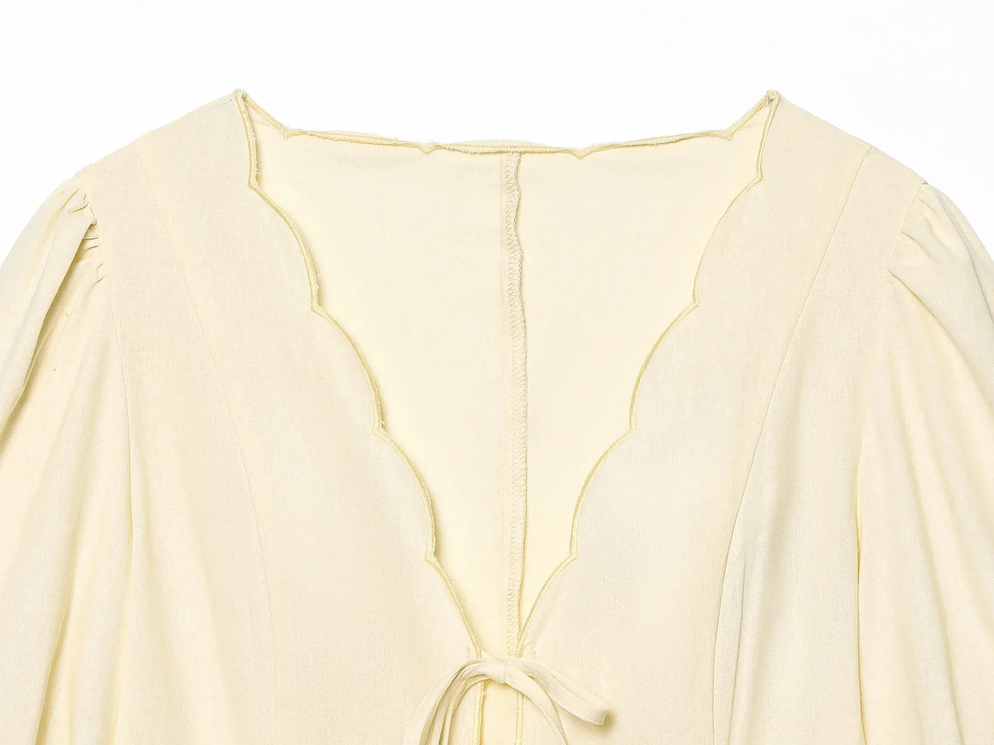 Women Butter Yellow Top and Pants Set | Puff Sleeve Blouse | Wide Leg Pants | Summer Vacation Set