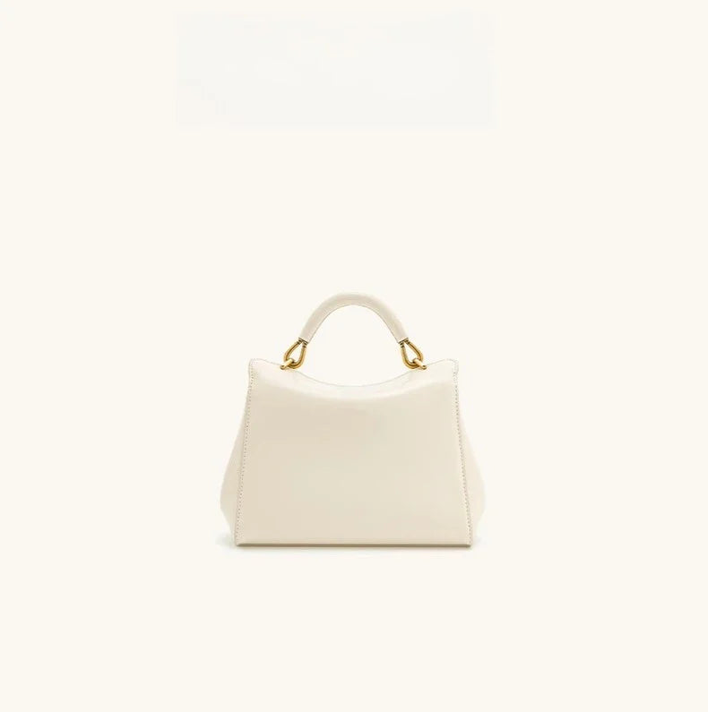 Women Leather Pillow Bag | Lock Clasp Handbag | Small Handbag | Shoulder Bag | Crossbody Bag