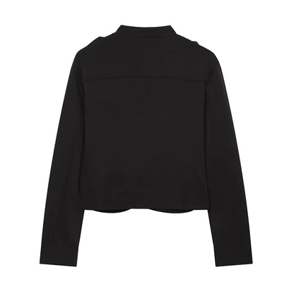 Women Short Coat | Spring | Short Blazer | Long Sleeves | Napoleon Jacket