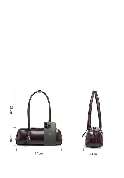 Women Leather Bag | Luxury Vintage | Long Shoulder Shopping Bag | Underarm Bag | Baguette