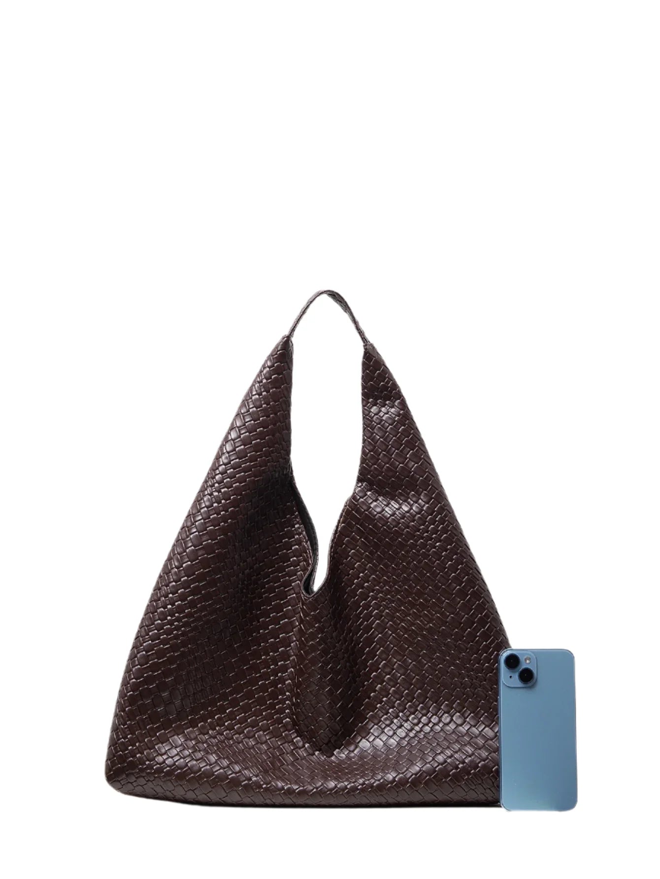 Women Leather Woven Handbag | Large Capacity Tote Bag