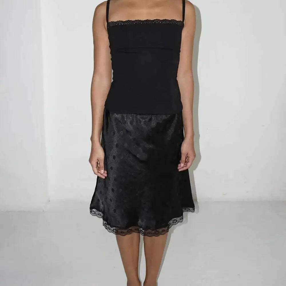Women Polka Dot Lace Skirt | High Waist | Mini Skirt