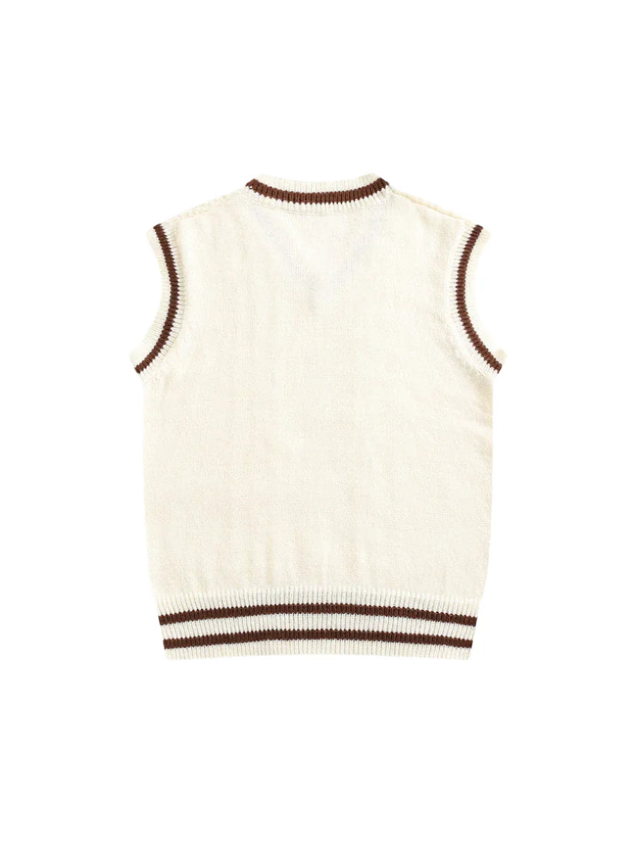 Men V-Neck Sleeveless Knitted Cashmere Vest | Wool Vest Sweater | British College Style Sweater Waistcoat