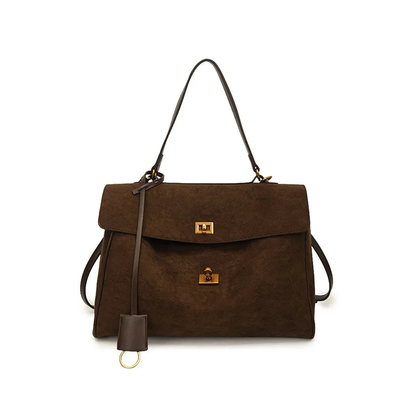 Women French Handbag | Luxury Shoulder Bag | Large Capacity Metal Buckle Tote Bag