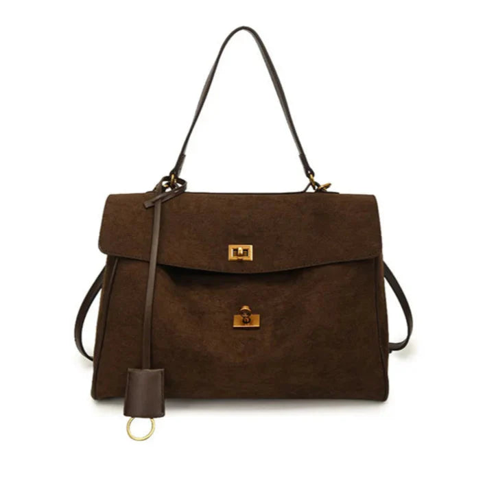 Women French Handbag | Luxury Shoulder Bag | Large Capacity Metal Buckle Tote Bag