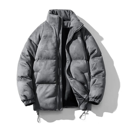 Men Warm Puffer Jacket | Windbreaker | Chamois Leather Cotton-Padded Jacket