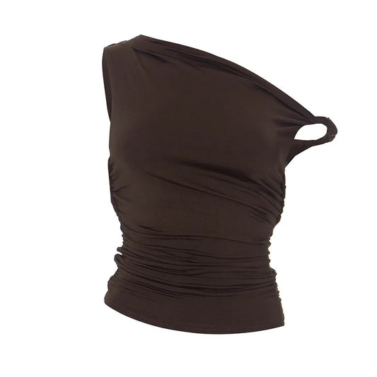 Women Casual Summer Tank Top | Sleeveless | Off Shoulder | Side Knot