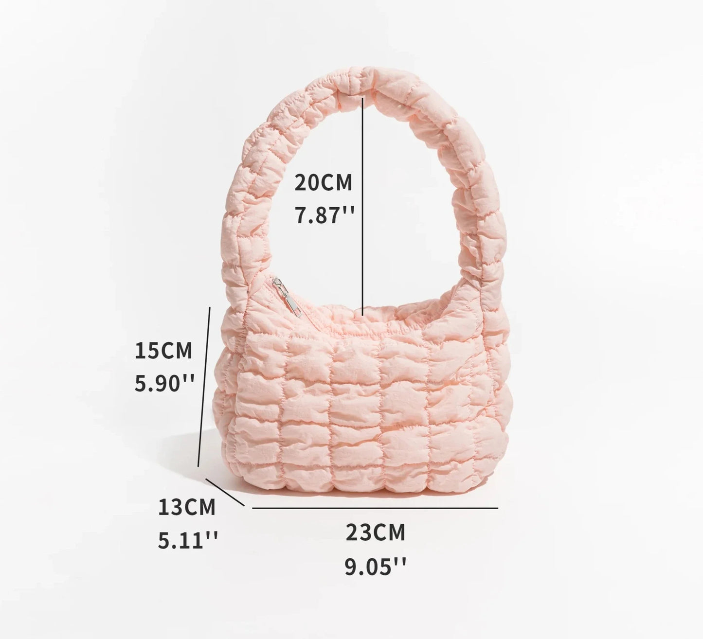 Women Small Puffer Bag | Fluffy Quilted Padding Handbag