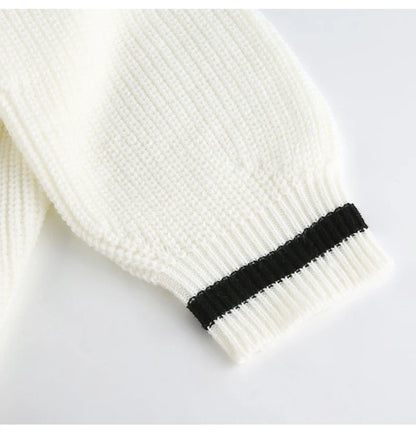 Women Loose Sweater | Autumn | Knitted Pullover | Long Sleeve | V-Neck Knitted Sweater
