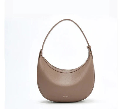 Women Shoulder Bag | Leather Crescent Underarm Bag | Minimalist Crossbody Bag