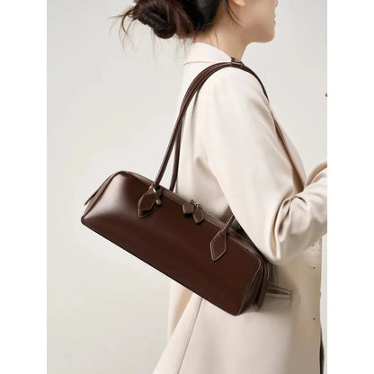 Women Leather Bag | Luxury Vintage | Long Shoulder Shopping Bag | Underarm Bag | Baguette