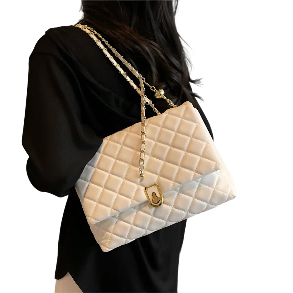 Women Quilted Leather Bag | Classic Flap Crossbody Bag