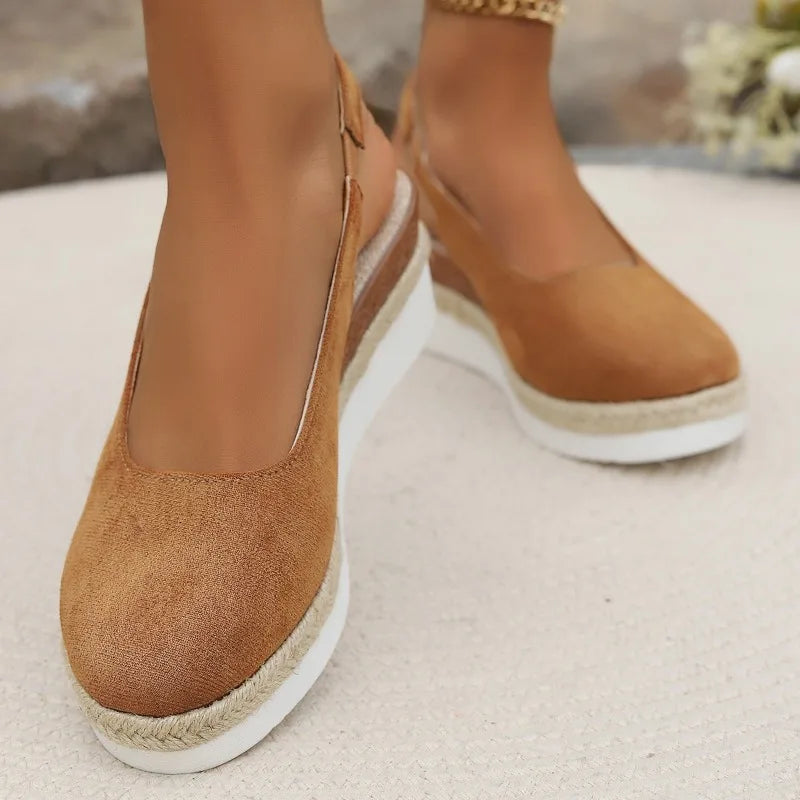Cleo | Women's Espadrille Wedge Sandals Slingback Slip On