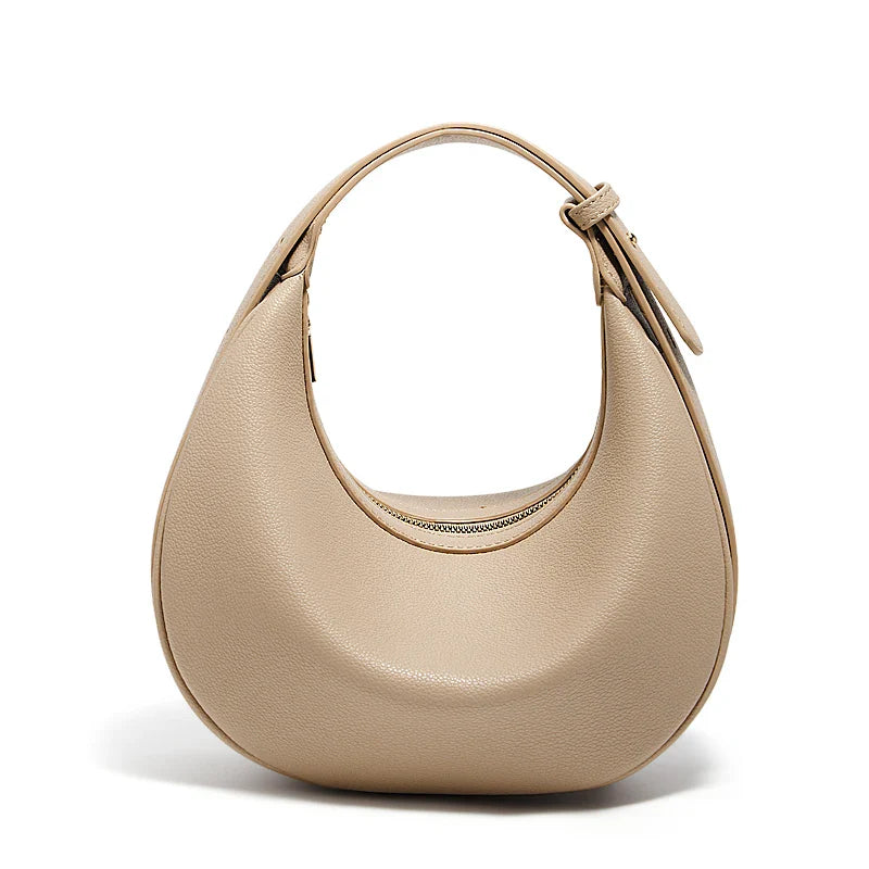 Women Shoulder Bag | Leather Crescent Underarm Bag | Minimalist Crossbody Bag
